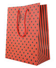 کیسه کاغذ سفارشی قرمز کریسمس کیسه هدیه با طناب قرمز / ناز چاپ شده