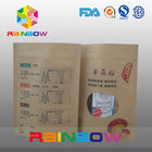 کیسه کاغذی Ziplock سفارشی برای بسته بندی مواد غذایی خشک / آب نبات با پنجره جلو