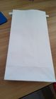 مربع پایین قلع Tie Ziplock سفید کرافت کاغذ بسته بندی کیسه برای قهوه / غذاهای اسنک