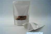 در انبار Clear Window Kraft کیسه های کاغذی قابل تعویض زیپ برای بسته بندی مواد غذایی