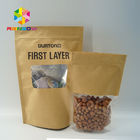 کیسه کاغذی Kraft Paper Zipper Top Sealing رنگ سفارشی برای بسته بندی مواد غذایی