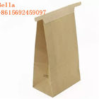 مربع بلوک سفارشی کیسه های مقاله تخت پایین کاغذ کرافت کاغذ برای قهوه لوبیا