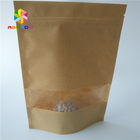 کیسه کاغذ کرافت کیسه های Recyclable 12 * 8 * 22.5CM SGS گواهی شده با پنجره