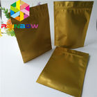 کیسه بسته بندی اسنک Glod Color، زیپ کیسه های ایستاده برای پودر پروتئین / گردو خشک