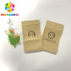 UV چاپ سه طرف مهر و موم Zipper Craft کیف کاغذی برای بسته بندی نوار شکلات