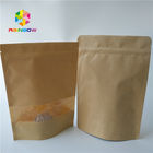 کیسه کاغذی Brown Kraft کاغذ بسته بندی حرارتی کیف بسته بندی اندازه سفارشی برای لوبیای کوکی / قهوه