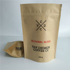 کیسه کاغذ سفارشی بسته بندی دانه های گیاهی Ziplock Valve Proof برای قهوه / چای