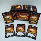 بسته بندی کارت پلاستیکی بطری قرص قرص قرص پلاستیک Go مجموعه Rhinn Gold 3D 3D