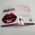 کارتهای چاپ شده تاول زده سفارشی Spar XXX Pink Stamping داغ برای کپسول تقویت نر