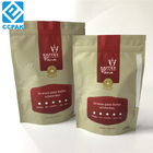بسته بندی کیسه های قهوه ای فویل بسته بندی شده با آلومینیوم بسته بندی کیسه های کاغذی قهوه سطح نهایی چای