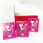 کارتهای کاغذی چاپ سفارشی جعبه های شکاف خط شکاف صورتی کارت Pussycat با تاول
