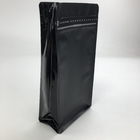 فویل آلومینیومی مات سیاه سفارشی چاپ شده 250 گرم 1 کیلوگرم 12 اونس با کیسه قهوه پایین تخت Ziplock
