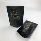 فویل آلومینیومی مات سیاه سفارشی چاپ شده 250 گرمی 1 کیلوگرمی با کیسه زیپلاک ایستاده بسته بندی کیسه دانه قهوه