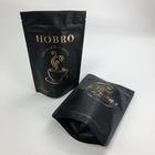 فویل آلومینیومی مات سیاه سفارشی چاپ شده 250 گرمی 1 کیلوگرمی با کیسه زیپلاک ایستاده بسته بندی کیسه دانه قهوه