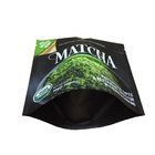 چاپ سفارشی کیسه های ZipLock فویل آلومینیومی کیسه های بسته بندی پودر چای سبز Matcha کیسه