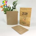 کیسه های کاغذی Ziplock درجه مواد غذایی کیسه کاغذ سفید قابل تحقیق با پنجره کیسه بسته بندی سازگار با محیط زیست برای چای