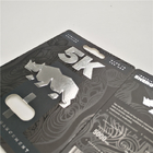 قرص های تقویت کننده مردانه کارت پلنگ سه بعدی 200 میکروفون چاپ UV با نمایشگر UV