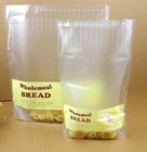 کرم زرد شفاف PE / NY / PET کیسه های پلاستیکی پنجره بسته بندی برای مواد غذایی نان