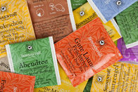 بسته بندی براق بسته های کیسه های چای سه طرفه کوچک رنگی رنگی چاپ شده