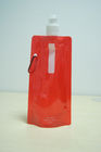 کیسه قرمز روشن قرمز همراه با قلاب نوشیدنی فلزی بسته بندی / کیسه ایستاده برای کیسه آب / غذای کودک