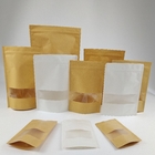 بسته بندی زیپ بسته بندی کیسه های چای با درجه غذای سفارشی Doypack از طریق کیسه های کاغذی با نشان