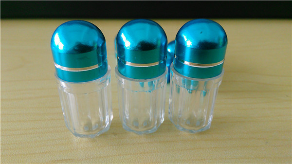 شفاف PS پاک کردن بطری قرص پلاستیکی برای بسته بندی قرص های جنسی با کلاه فلز
