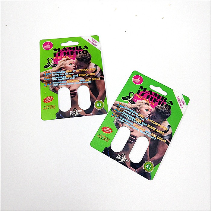 بسته بندی کارت تاول چاپگر سبز اثر 3D Mamba برای بسته های قرص های جنسی کپسول