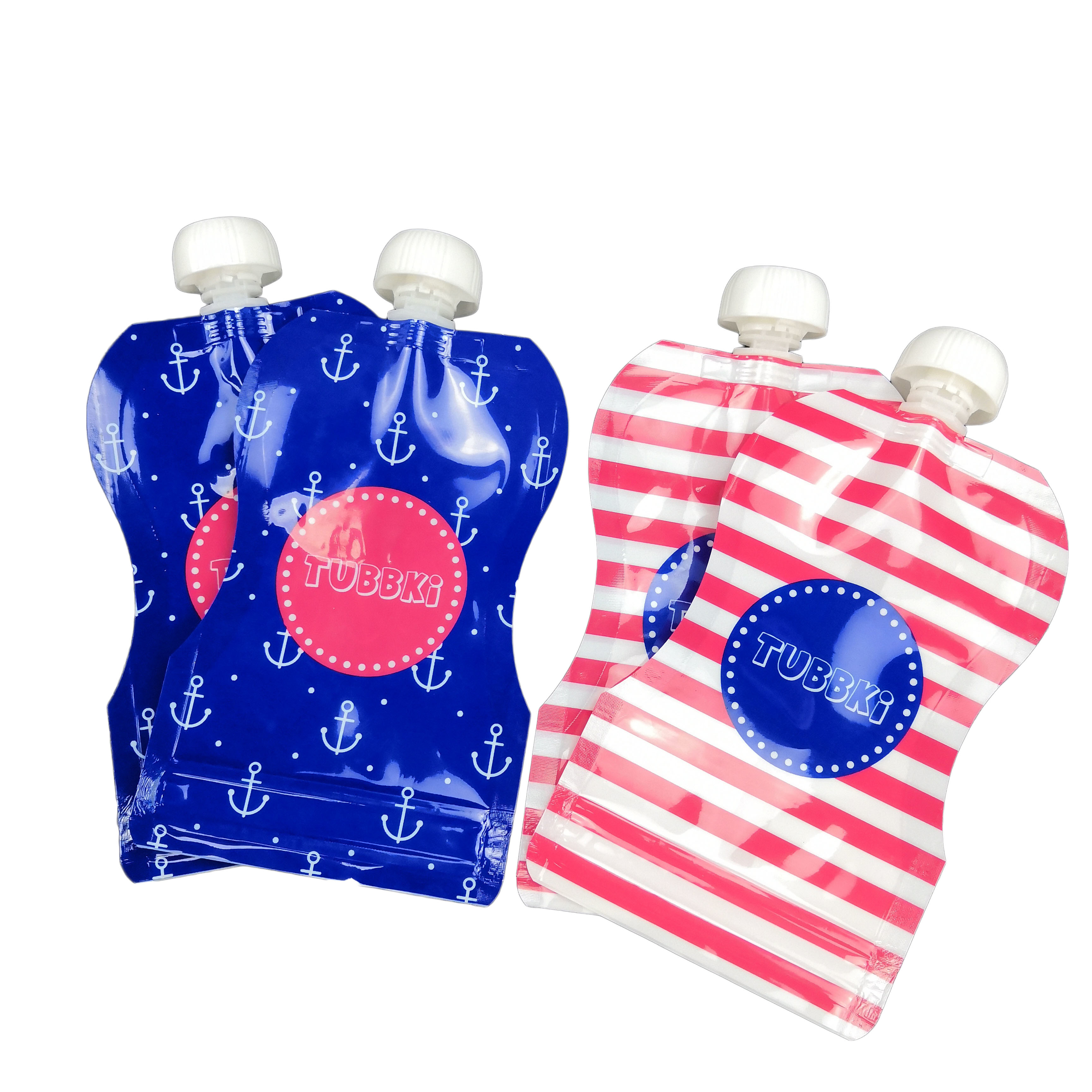 بسته بندی کیسه های مواد غذایی قابل استفاده مجدد بسته بندی شده از مواد چند لایه مواد CMYK رنگ نوشیدنی