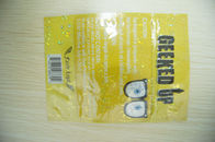 Ziplock بسته بندی لوازم آرایشی و بهداشتی گیاهی 4g پلاستیک لیزری پلاستیکی GEEKED UP زرد