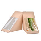 جعبه کاغذ سفید برای ساندویچ بسته بندی / ATR جعبه ساندویچ کاغذ با پنجره