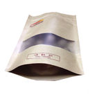 کیسه بسته بندی کیسه های کاغذی کرافت با پوشش Ziplock و پنجره