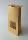 کیسه کاغذ سفارشی برای چای بسته بندی چای برگ با تیغه و پنجره جلو