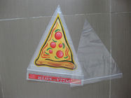جعبه شکل مثلث پیتزا پاکت پلاستیکی، کیف پول مهر و موم ساده و روشن
