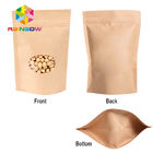 کیسه کاغذ قهوه ای آماده برای بسته بندی آبنبات با کیسه های کاغذی و کرافت برای غذا