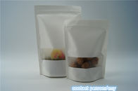 در انبار Clear Window Kraft کیسه های کاغذی قابل تعویض زیپ برای بسته بندی مواد غذایی