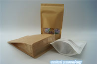 Ziplock White Kraft Paper کیسه اسنک بسته بندی محیط زیست دوستانه