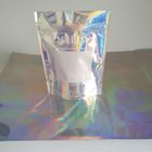 3 Side Sealed Holographic Mylar Ziplock Bags for Powder Body Scrub Products