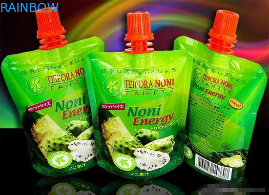 بسته بندی کیسه های مخلوط آب میوه ای با کلاه