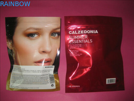 CMYK، پانتون PET / AL / PE کیسه های بسته بندی لوازم آرایشی و بهداشتی برای حوله مرطوب، قدرت مروارید