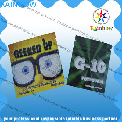 Down2earth / Geeked تا / Diablo طلا گیاهی عود زرد کیسه های پلاستیکی Proof رطوبت