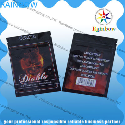 Down2earth / Geeked تا / Diablo طلا گیاهی عود زرد کیسه های پلاستیکی Proof رطوبت