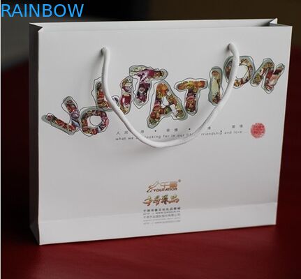 کیسه های کاغذی سفارشی با استفاده از Ecofriendly مهر و موم داغ با لوگو نقره ای