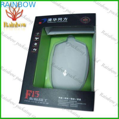 بسته بندی جعبه کاغذ با پنجره پلاستیکی Transperent برای دهان / Electics