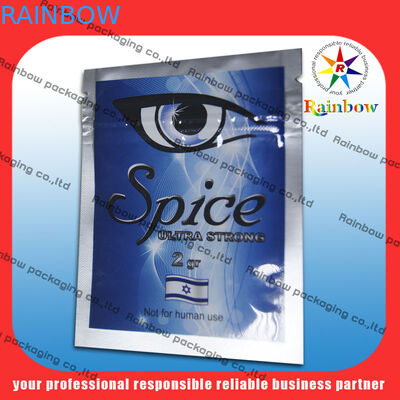 100 میکرون آلومینیوم فویل کیسه PET / AL / PE برای بسته بندی عود کننده گیاهی