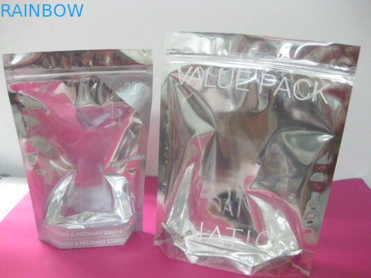 زیپ بالا PET / PE کیسه های بسته بندی لوازم آرایشی و بهداشتی قابل بازیافت با جبهه روشن