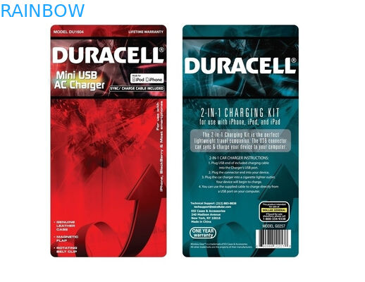 سازگار با محیط زیست بسته قرص تاول زنجیره ای برای بسته بندی شارژر USB با لوگو چاپ شده