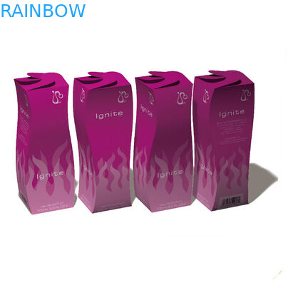 بسته بندی جعبه کاغذ آرایشی قرمز 350 گرم کاغذ سفید برای نمایش