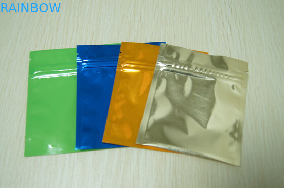 کوچک فویل رنگی فویل آلومینیومی براق سه طرف مهر و موم مسطح Mylar با Ziplock