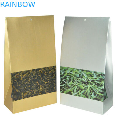 جعبه بسته بندی پلاستیکی بسته بندی شده به رنگ زرد نارنجی با مربع Bpttom برای چای