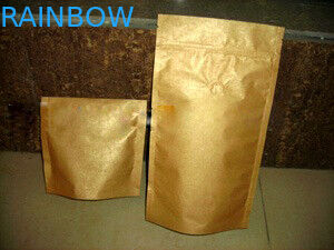 Ziplock ورقه آلومینیوم فویل Full PrintingPlastic Bag Gold Stand Up Matte Finish